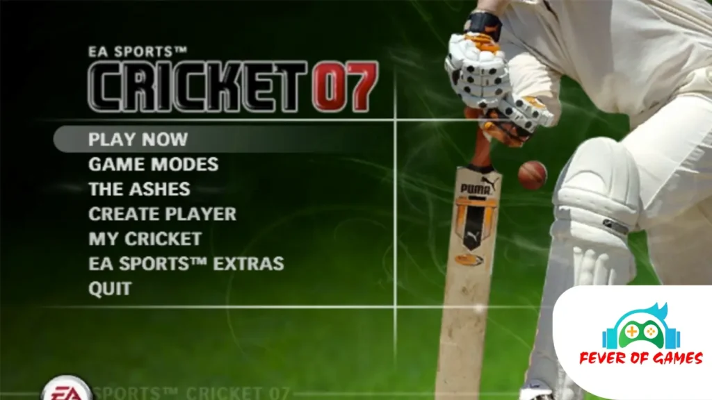 Cricket 07 User Interface Menu