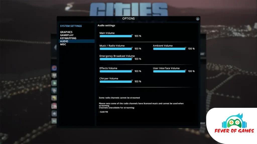 Cities Skylines Sound and Music