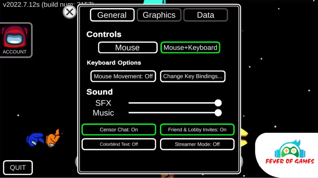 Among Us Game Controls